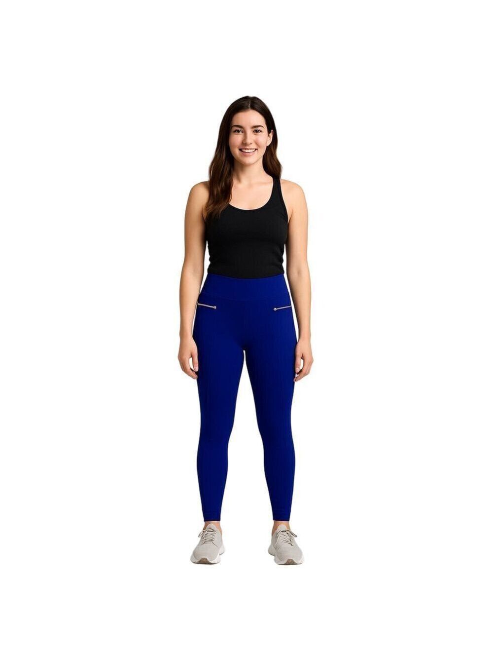 ZARA ZIPPER POCKET SKINNY LEG BLUE PANTS SZ XS